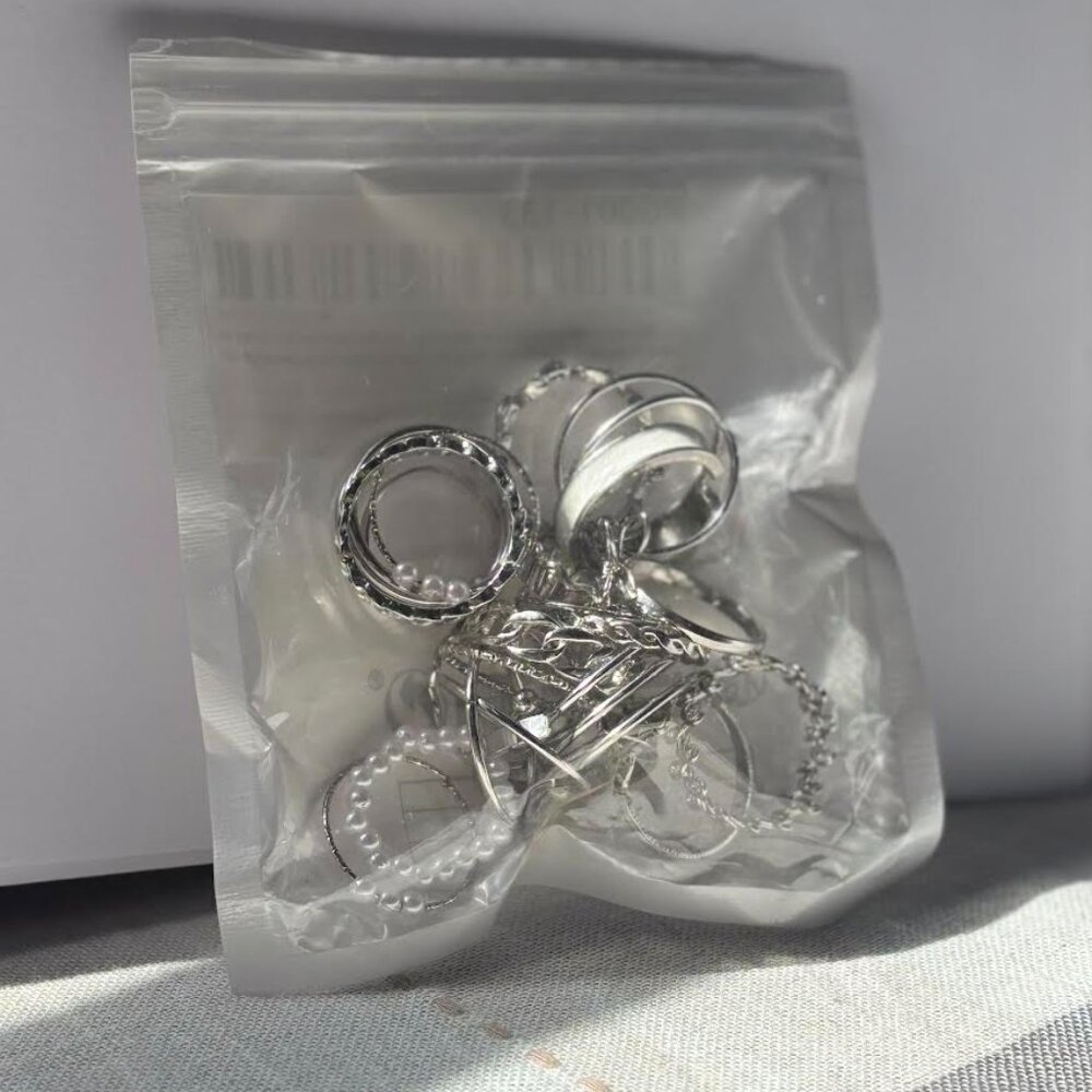 ✨ 22-Piece Silver Ring Set | Trendy Boho Coastal Jewelry ✨ - Picture 4 of 4